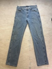 Wrangler Mens size 32x36 stone Wash Cowboy cut 47MWZ distressed straight jeans