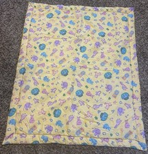 Vintage Animals ABC Leslie Beck Handmade Noah  s Ark Baby Quilt Blanket Yellow
