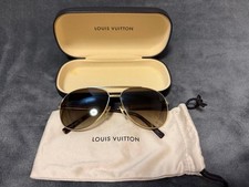 Louis Vuitton Attitude Pilote Sunglasses Z0339U Gold Brown Authentic Used Japan