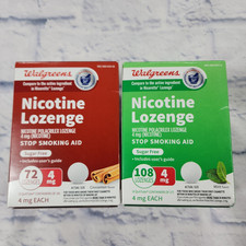 Nicotine Lozenges Walgreens Cinnamon 4MG 72 Ct Mint 4MG 108 Ct 180 Total 2 SET