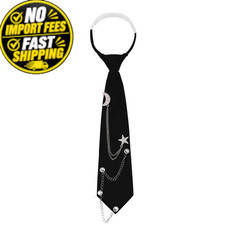 Gsyziux Ties for Women and Girls, Womens Bow Tie with Black Moon Star