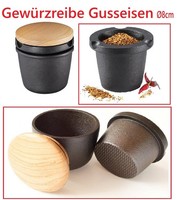 Zassenhaus GewüRzreibe Gusseisen Ø 8 Cm - GewüRz-MöRser Mit Vorratsfach