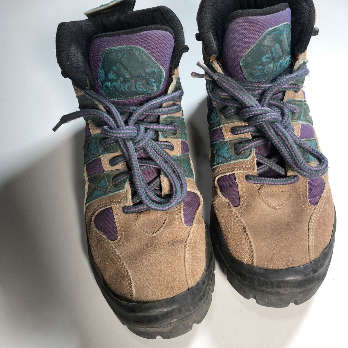 靴 vtg adidas brown leather trekking shoes vtg adidas brown leather trekking shoes - メルカリ