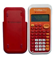 Texas Instruments TI-College Plus/ Calculette Calculatrice + Cache/ Rouge Orange