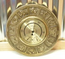 Vtg Airguide Zodiac Barometer Weather Station Horoscope Missing Glass