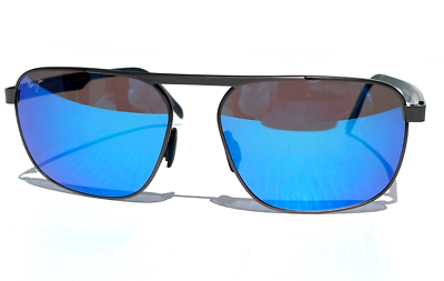 NEW Maui Jim WAIHEE RIDGE Gunmetal POLARIZED Maui Blue Lens