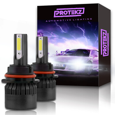 Two H13 9008 LED Bulbs Headlight High&Low Work in One Bulb Plug&Play Xenon White
