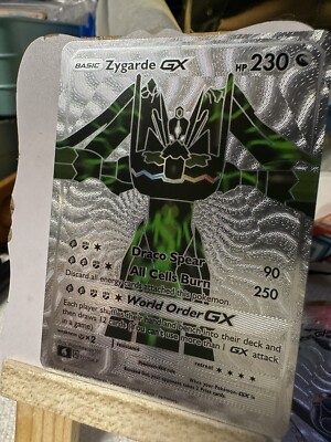 Zygarde GX Silver 💥Foil Fan Art Draco Spear NM | eBay