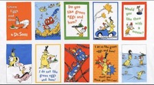 Bundled Fabric Green Eggs Ham Dr. Seuss/Kaufman Cotton Panel 2 Half-Yards