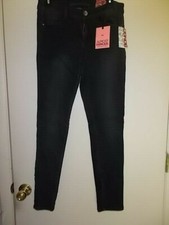 Bongo Black Back Laced Skinny Jeans 11 FREE FAST SHIP NWT