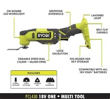 NEW RYOBI PCL430 18V 18 VOLT CORDLESS OSCILLA...