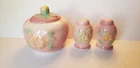 Vintage Hull Pottery Grease Pot and Salt & Pepper Shaker Set