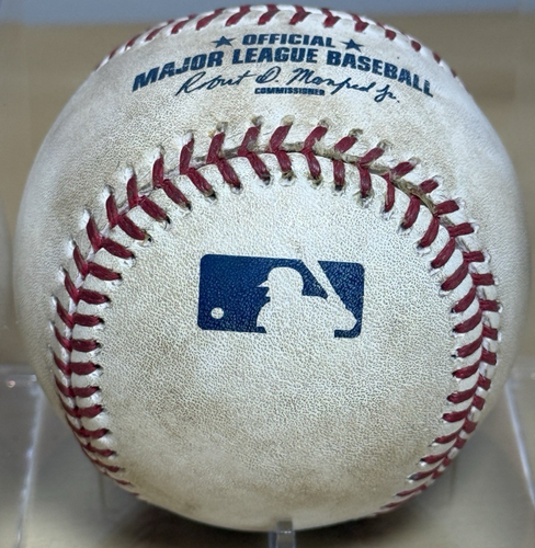 HUNTER PENCE * DOUBLE CAREER HIT # 1522 * GAME-USED MLB BASEBALL GIANTS 4/4/2017 - Picture 4 of 7