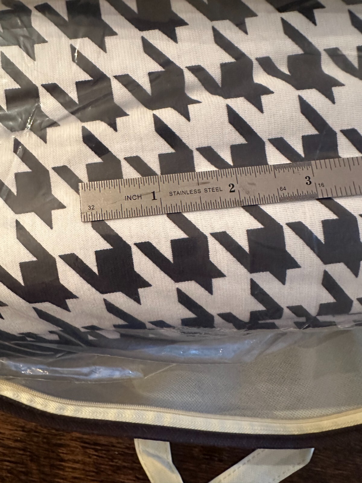 Queen Size Black & White Cotton Houndstooth Duvet Cover & 2 pillow