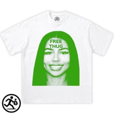 Free Thug Green Tee unisex, y2k, fashion, opium, streetwear shirts, cute y2k tee