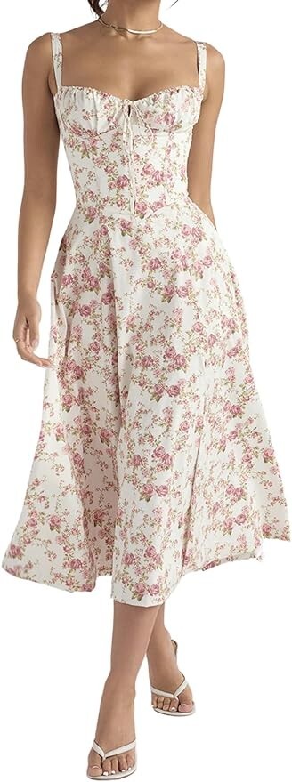 knee length dresses for ladies Ainslee Modal Square-Neck Midi Dress in Chocolate Brown
