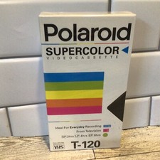 Blank Polaroid Supercolor Video Cassette VHS Tapes T-120 NEW SEALED