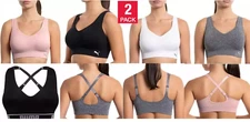 Puma Women's Seamless Active Performance Support Sports Bra 2 Pack