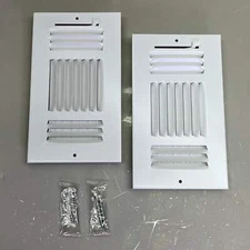 HART & COOLEY (2 PACK) Steel Stamped Face Register 8"x4" White 703927 683M 0804W
