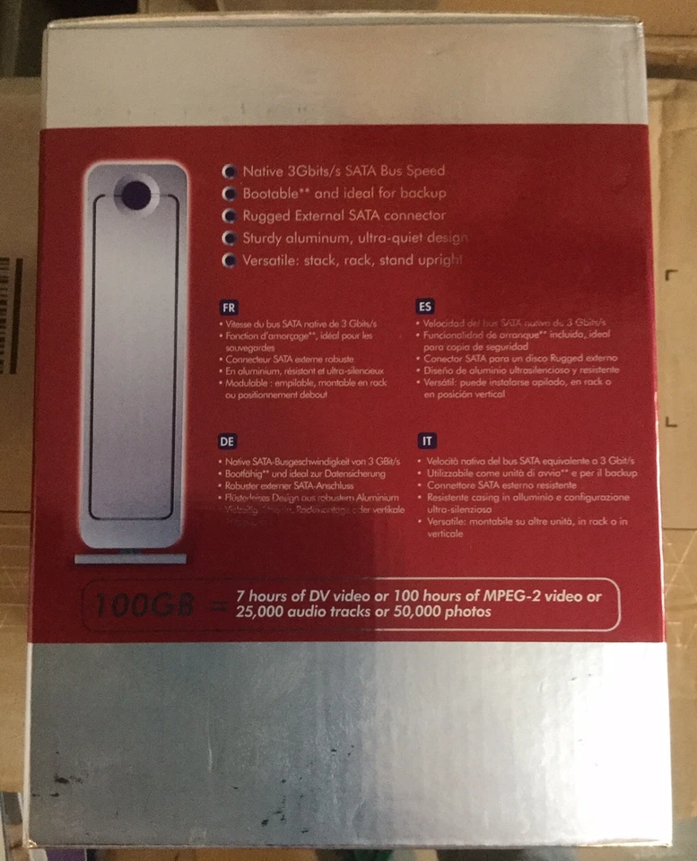 Festplatte LACIE D2 500 GB Schnittstelle Esata II Verteilergetriebe 3GB/Sec (