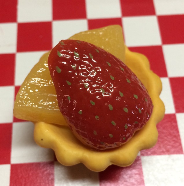 Realistic Artificial Fake Food Replica MINI FRUIT StrawBerry TART 3D