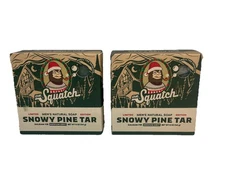 2pk Dr. Squatch Snowy Pine Tar Natural Soap Limited Edition Christmas Holidays