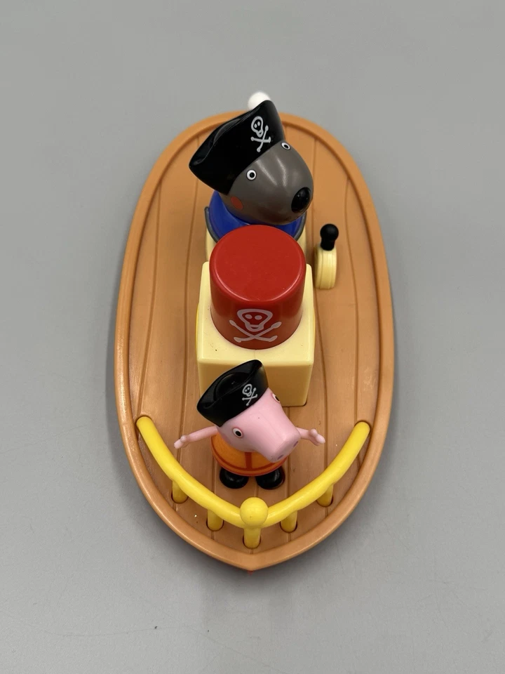 Peppa Pig Grandad Dogs Red Pirate Ship Boat Replacement Piece Only W/ Figure - Image 3 of 4