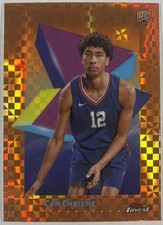 2024-25 Topps Finest Cam Christie #44 Rookie Orange Xfractor Clippers RC 158/250