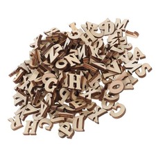 104pcs Small Wooden Alphabet DIY Letters Embellishments for Crafts Making