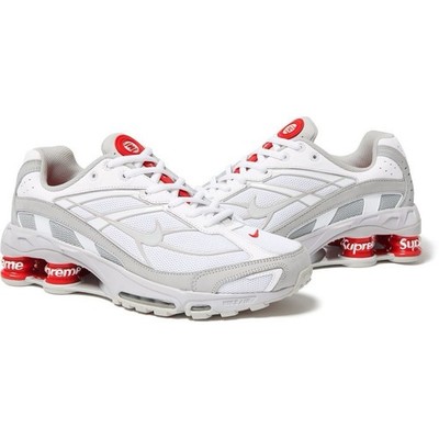 Supreme NY x Nike Shox Ride 2 White & Red Box Logo Size 7 Men's