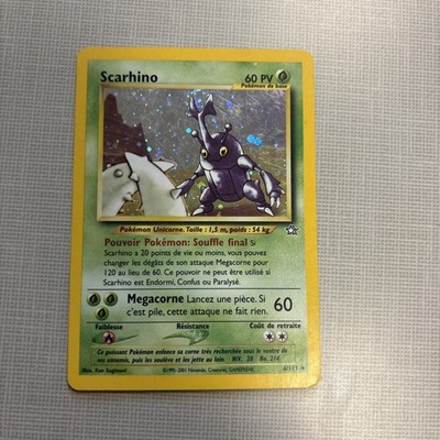 Pokemon Card -French Heracross (Scarhino) 6/111 Holo Rare WOTC