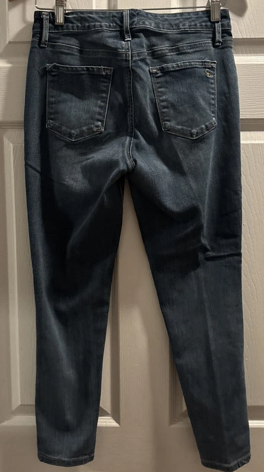 Pantalones de mezclilla Jessica Simpson Kiss Me súper ajustados para mujer talla 6/28 lavado oscuro elásticos Foto 3 de 4