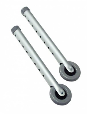 603630A Lumex Fixed Walker Wheels, Universal Design with 8 Adjustment Holes, ...