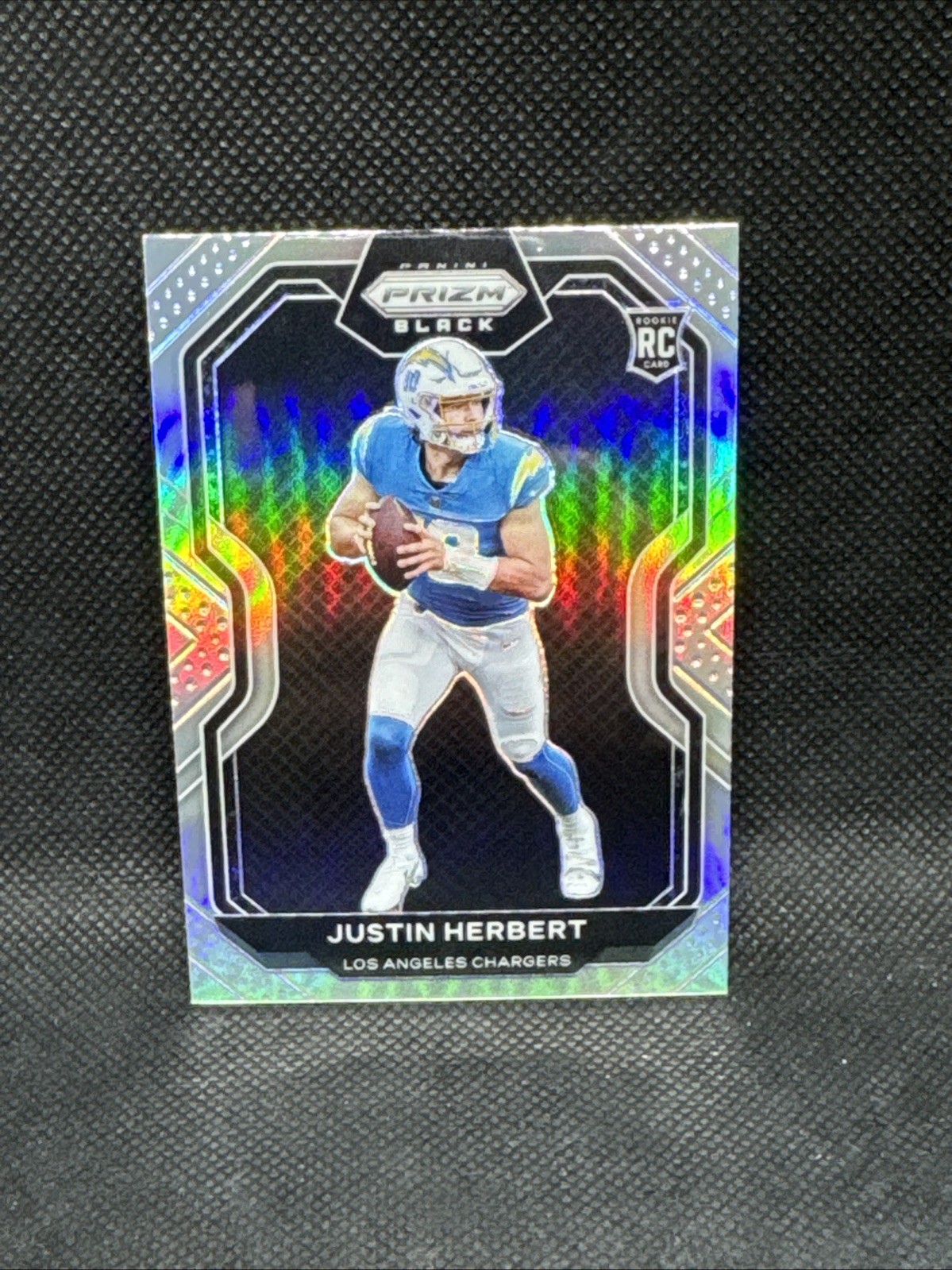 2020 Panini Chronicles - Prizm Black Justin Herbert #PB-3 Silver (RC)