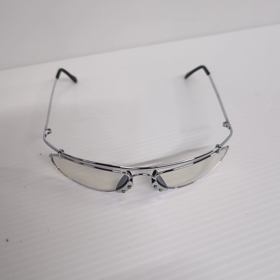 Gafas de sol estilo Enertia de colección lentes espejadas flash transparentes marco cromado nuevas de stock Foto 4 de 4