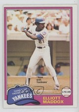 1981 O-Pee-Chee Gray Back Elliot Maddox #299 b8c
