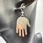 VTG UNUSUAL UNIQUE STERLING SILVER HAND DANGLE DROP EARRINGS. 4.8 GRAMS. — photo 8
