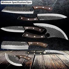5PCS Kitchen Knife Set Stainless Steel Profes...