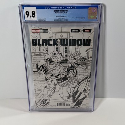 Black Widow #1 CGC 9.8 White Pages McGuinness B&W Sketch Variant Marvel