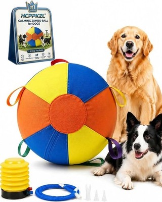10/18/22'' Calming Jumbo Ball for Dogs Durable Tear-Resistant Inflatable Big B...