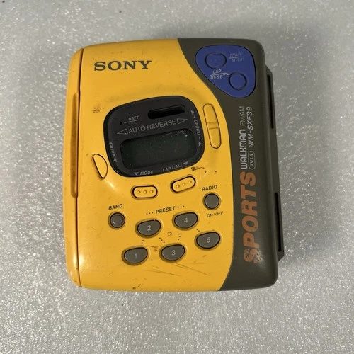 Vintage SONY Sports Walkman AM FM Radio Cassette Player SXF39 parts only