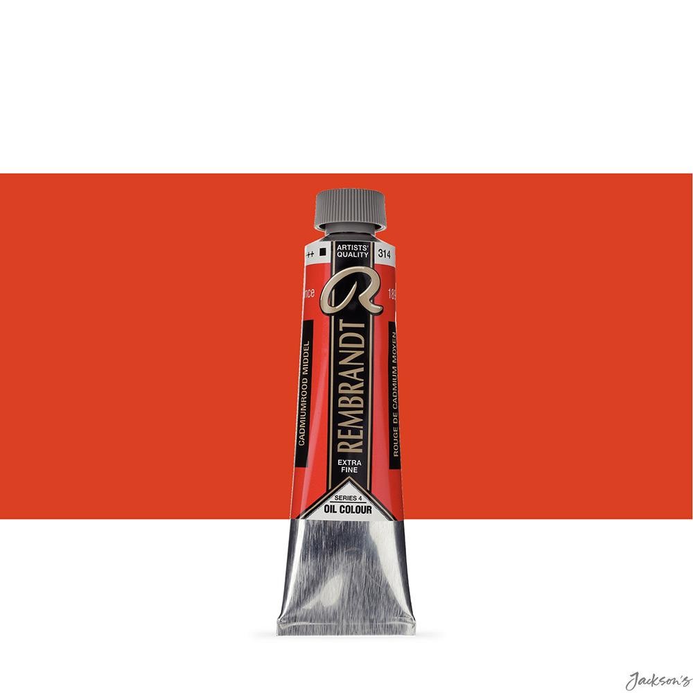 Royal Talens Rembrandt Oil Paint Tube PR108 40ml Cadmium Red Medium