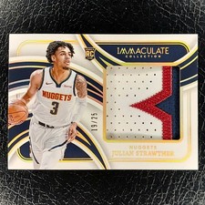 JULIAN STRAWTHER /25 Massive Memorabilia GOLD Rookie Patch 2023-24 Immaculate