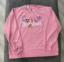 Disney 2026 Disneyland Pink Valentines Crewneck Sweatershirt Size: Small