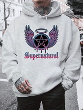  Casual Style Supernatural 2024 New Plush Youth Sweater - Printed Hoodie with A