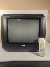 RCA14F514T TruFlat 14"CRT TV Control Video Gaming Retro  Remote See Description