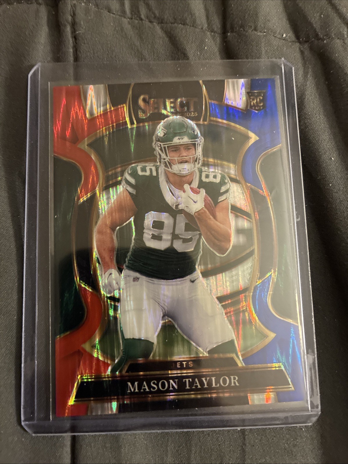 2025 Panini Select - Concourse Mason Taylor #76 Red & Blue Shock Prizm (RC)