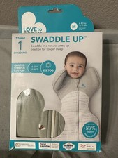 Love to Dream Swaddle Up Warm - Cotton 2.5 TOG Olive Bees Medium Quilted NIB