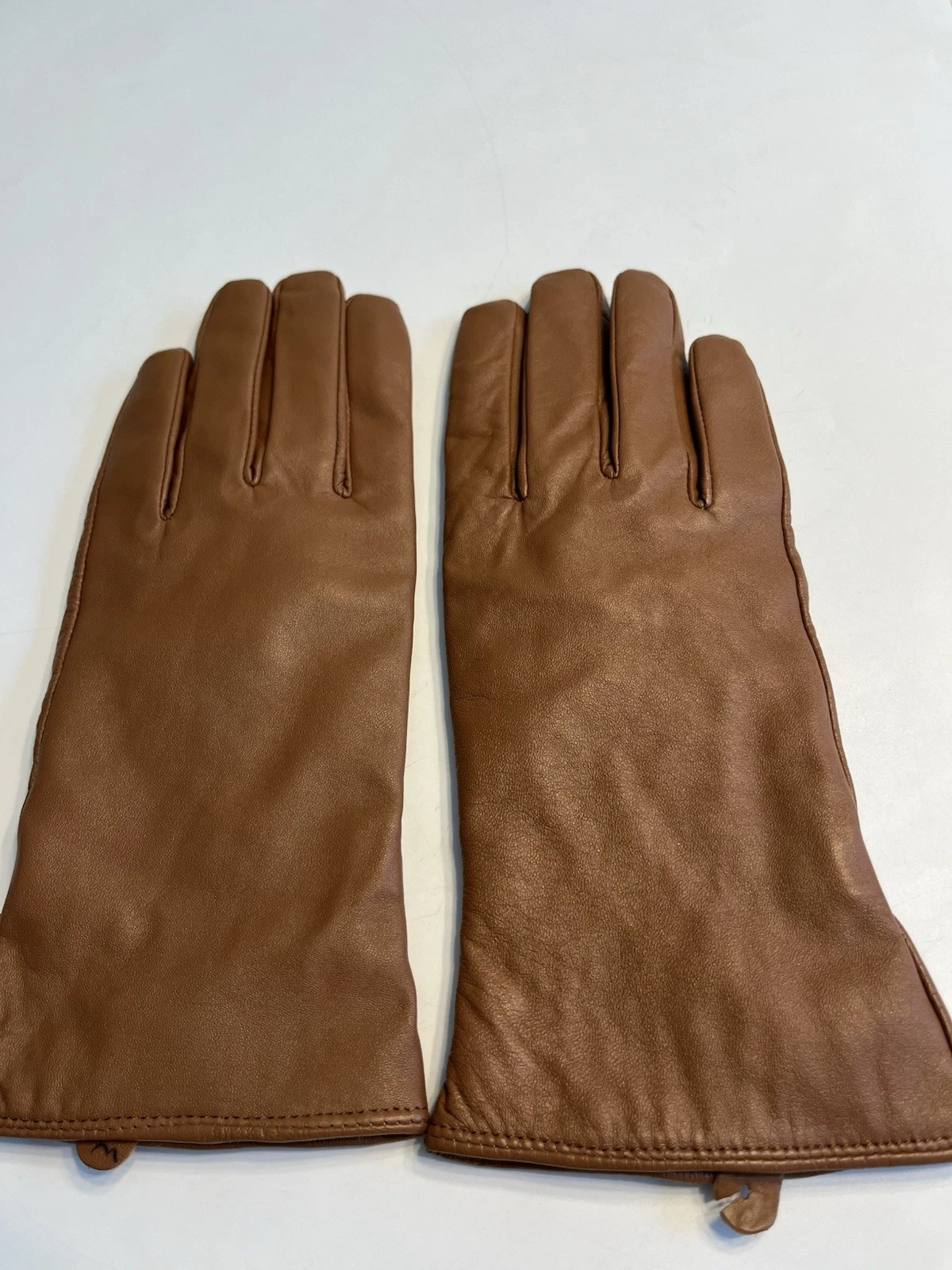 Excelled Soft Brown Leather Cashmere Lined Gloves Driving Size L