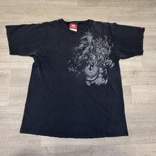 Vtg JNCO Jeans Sz L T-SHIRT Skater USA Dragon Double Sided Graphic Tee Goth